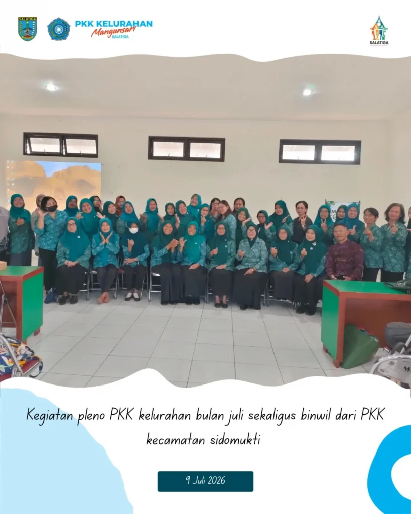Rapat pleno PKK kelurahan dan binwil dari PKK kecamatan Sidomukti